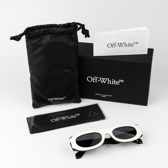 Off-White ORLANDO Women Sunglasses White Black Grey Oval OERI13O ORLANDO 0107 main image 12